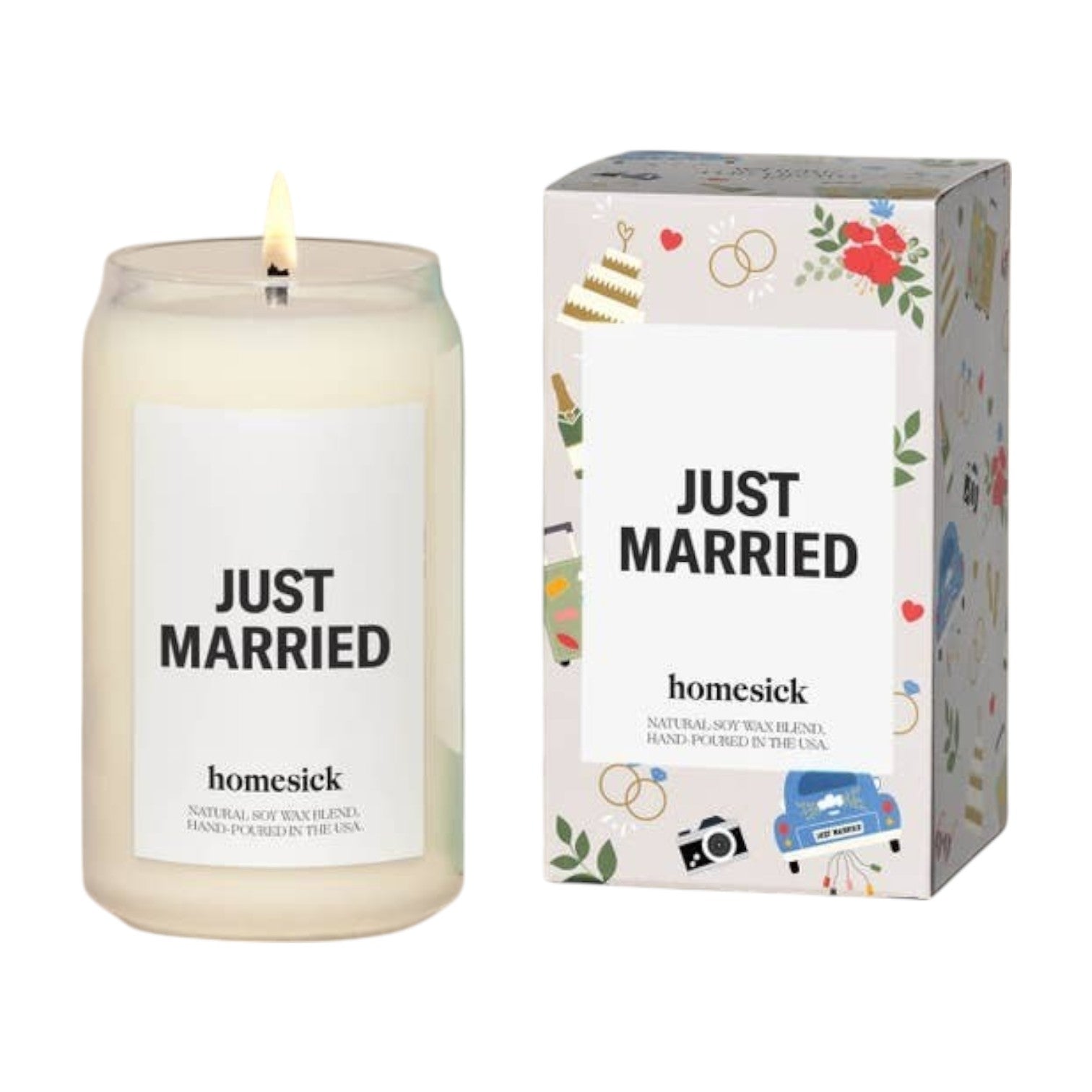 Just Married Candle