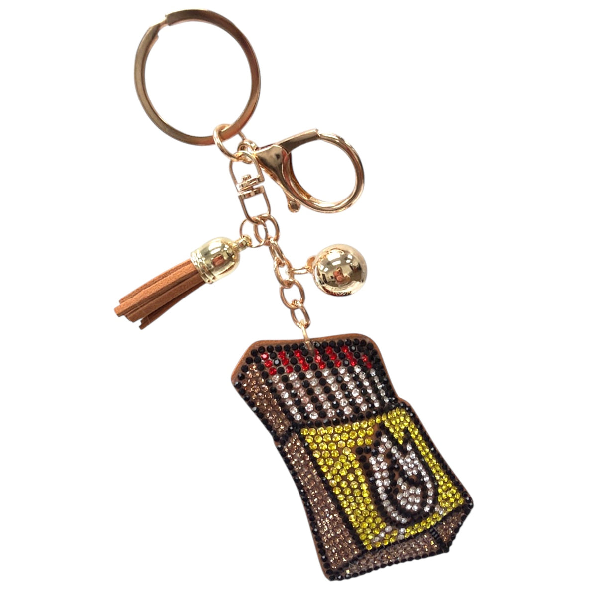 Rhinestone Match Box Keychain