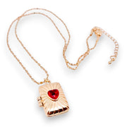 Gold Heart Locket Necklace