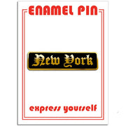 New York (Old English) Pin