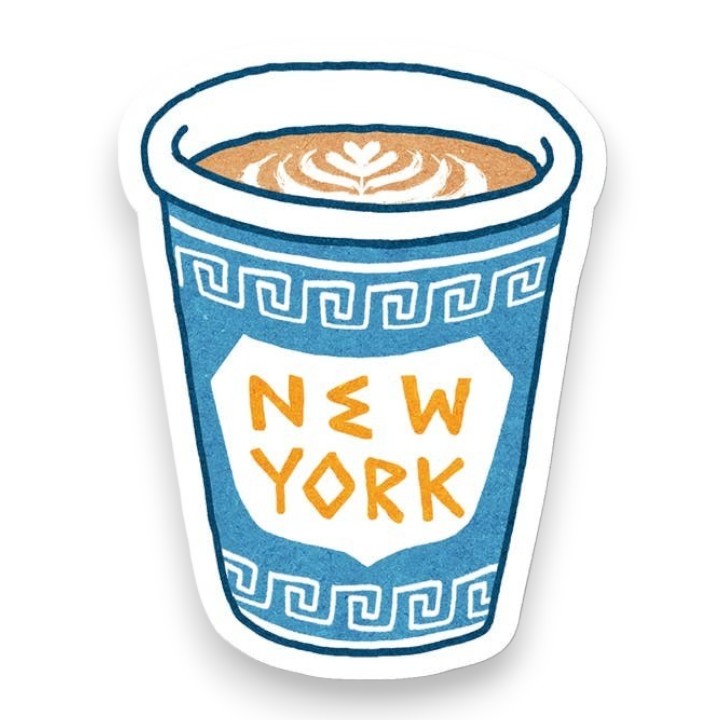 New York Coffee Cup Sticker