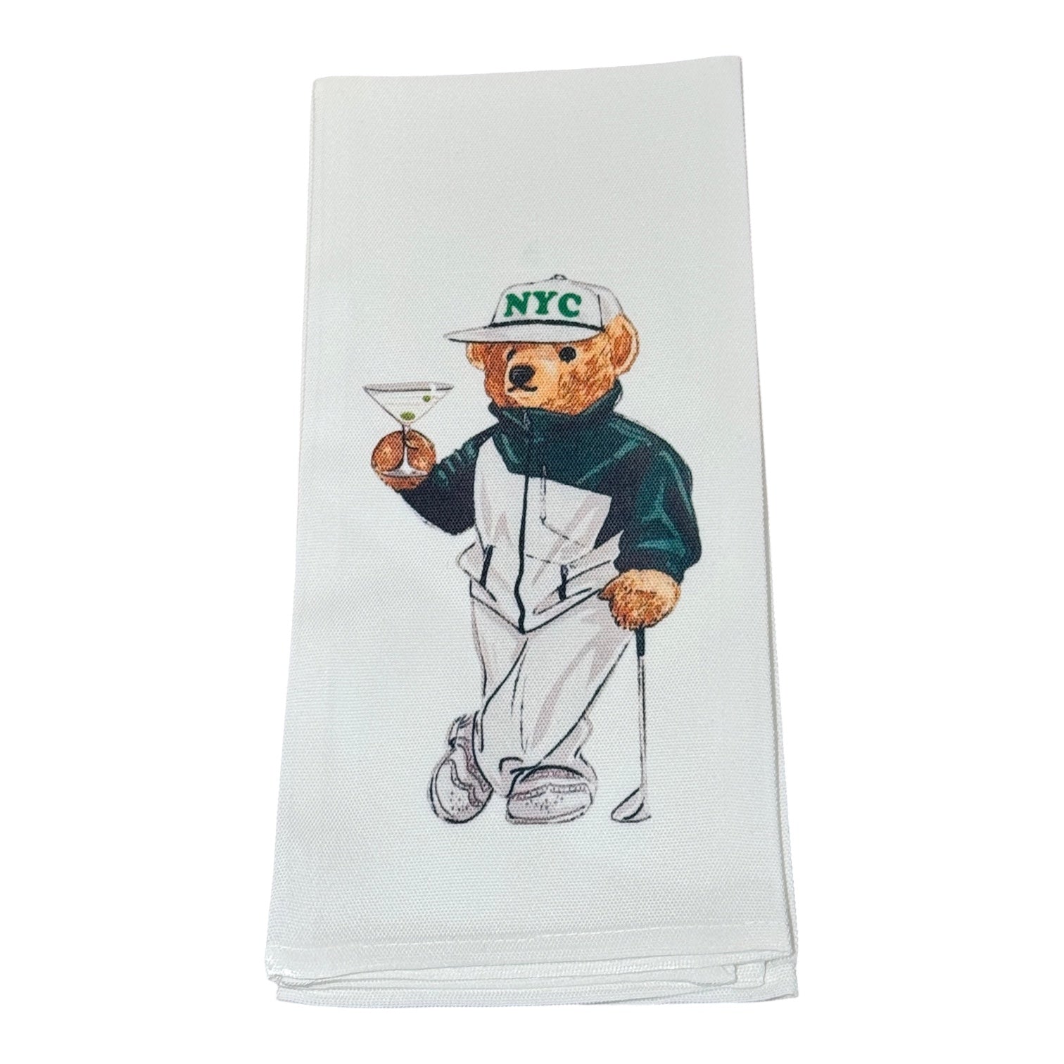 NYC Golf Bear Kitchen Towel