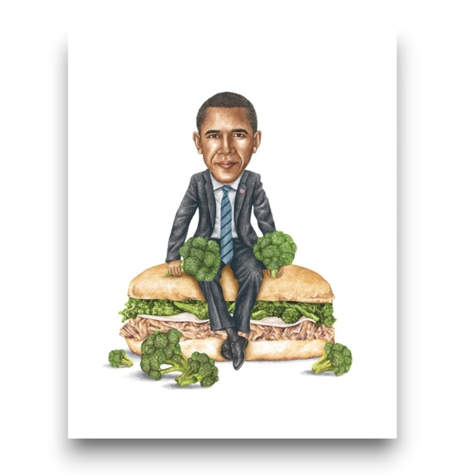 Obama On Sandwich Print