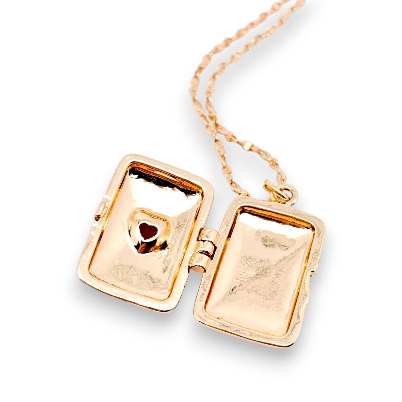 Gold Heart Locket Necklace