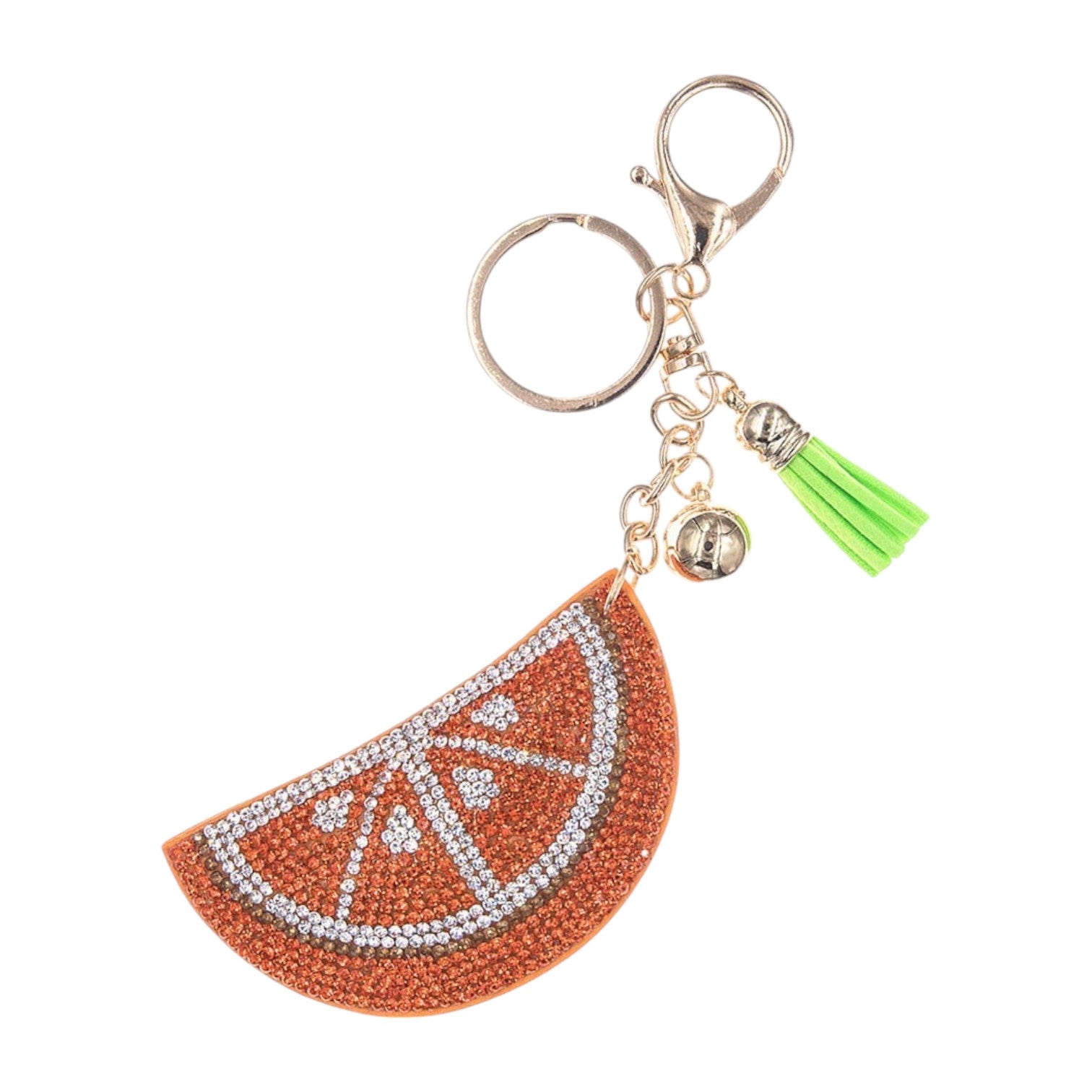 Rhinestone Orange Keychain