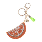 Rhinestone Orange Keychain