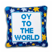 Oy To The World Needlepoint Pillow