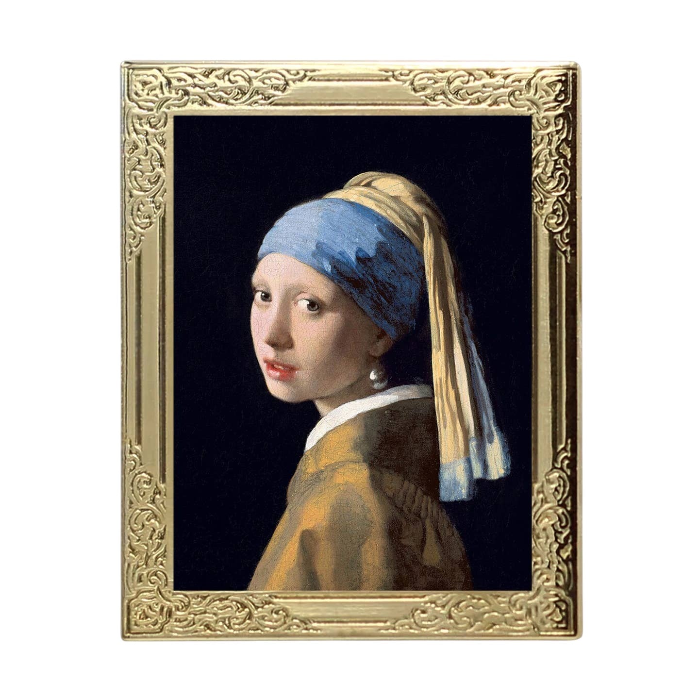 Girl With A Pear Earring Art Pin