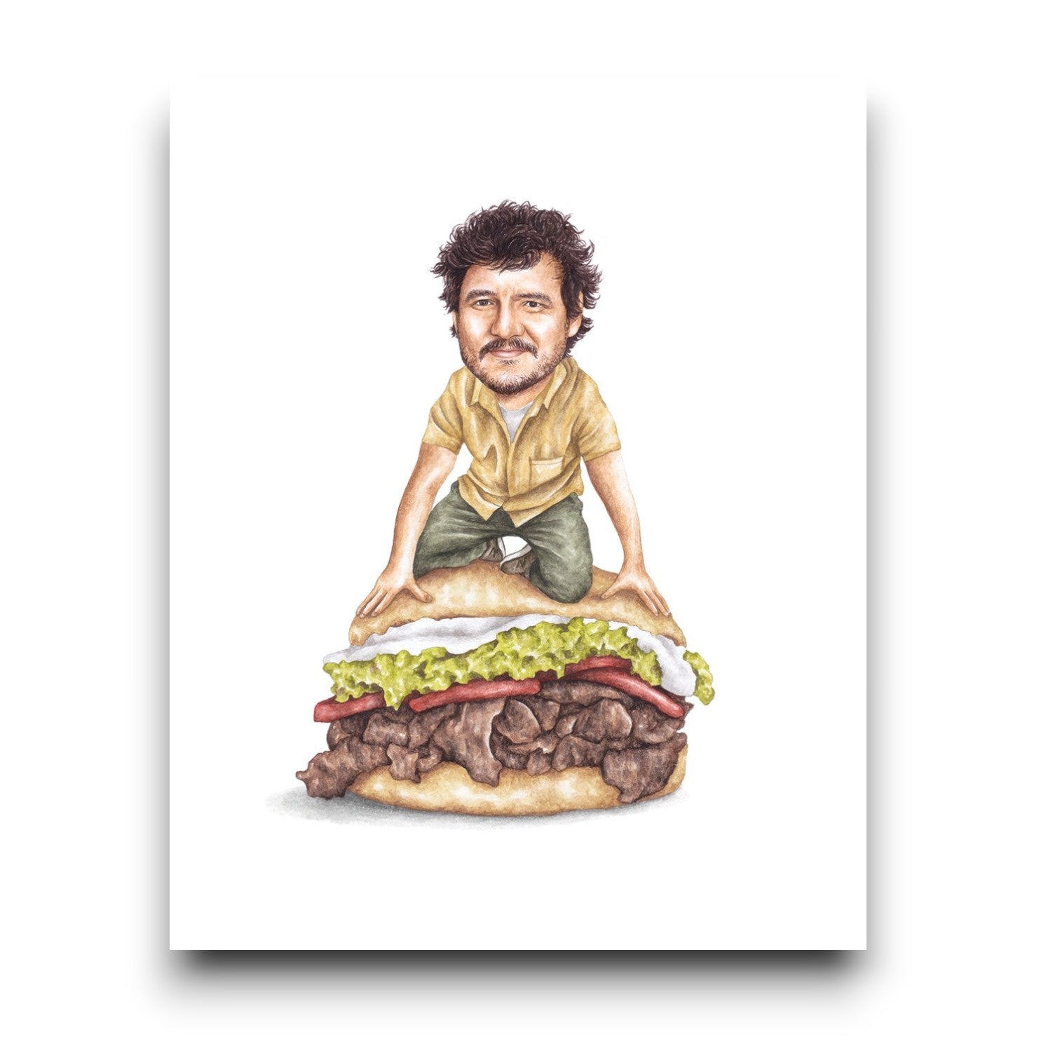 Pedro Pascal On Sandwich Print Art