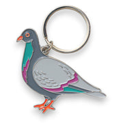 Pigeon Enamel Keychain