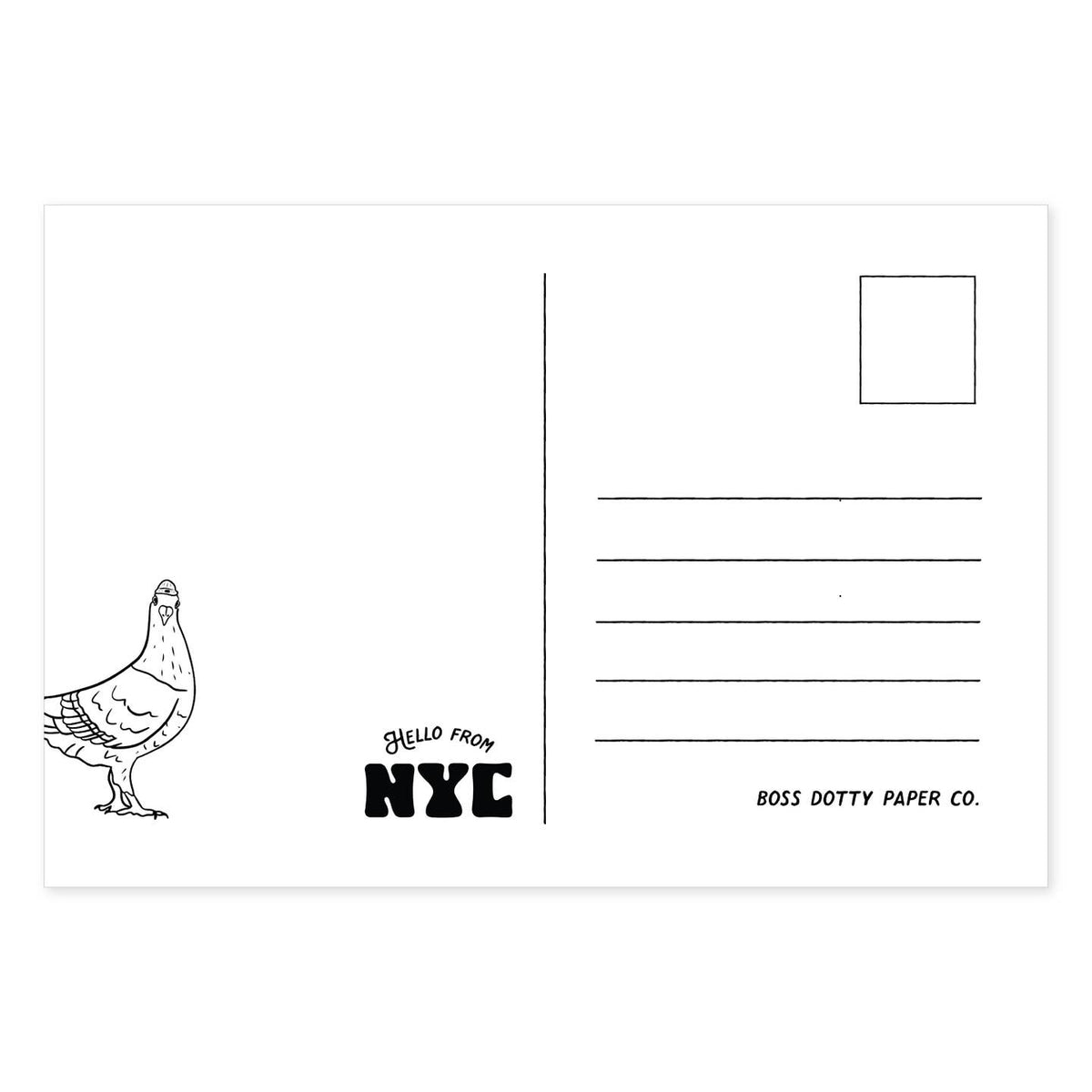 Love Fron Ny Pigeon Postcard