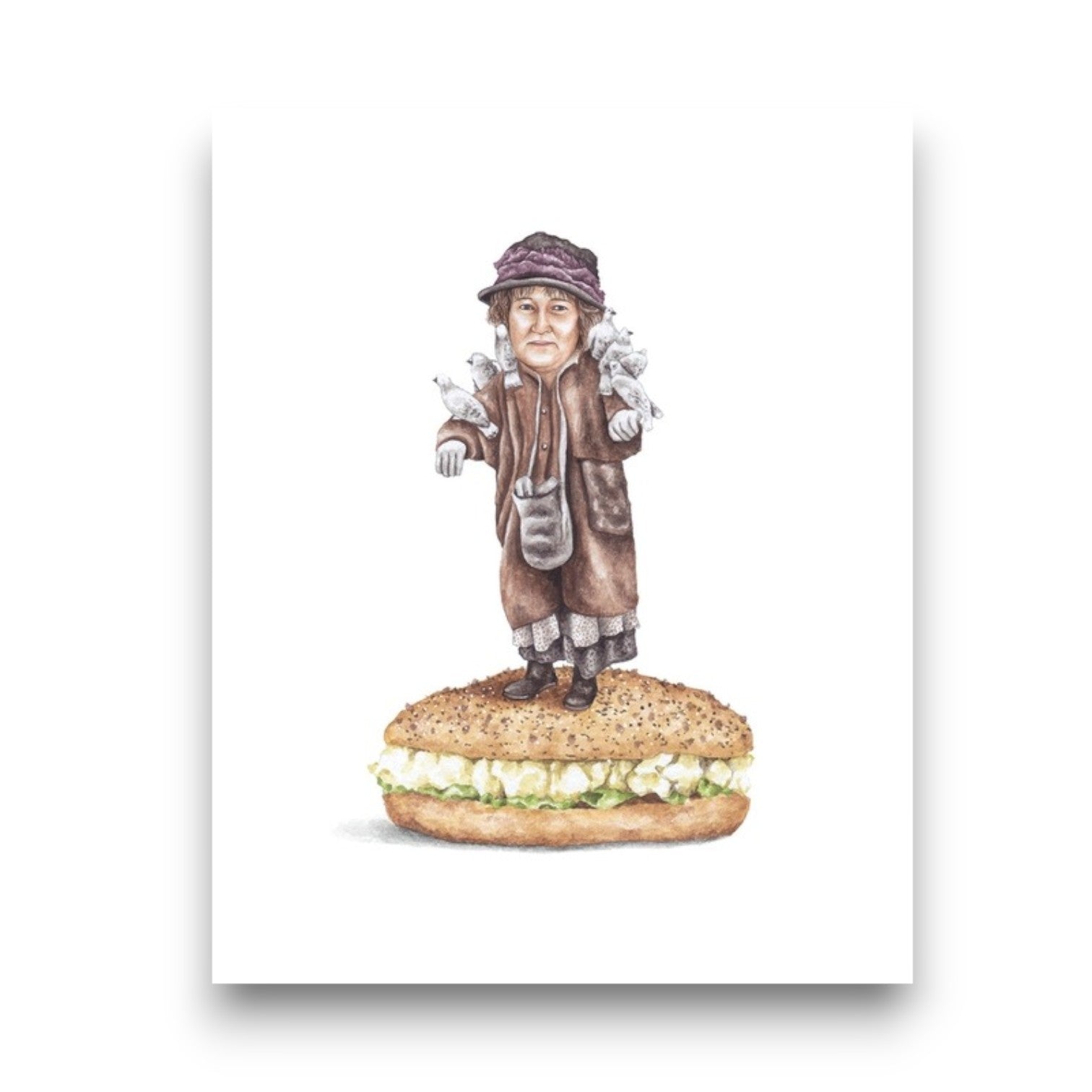 Home Alone Pigeon Lady On Sandwich Print