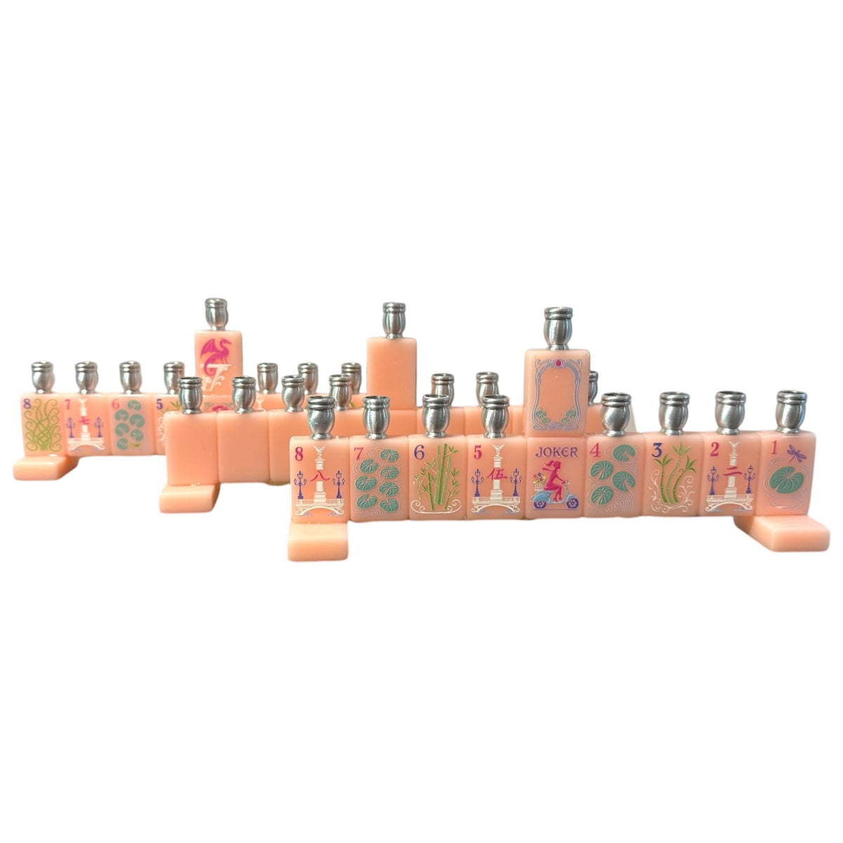 Mahjong Menorah Pink Blush Acrylic