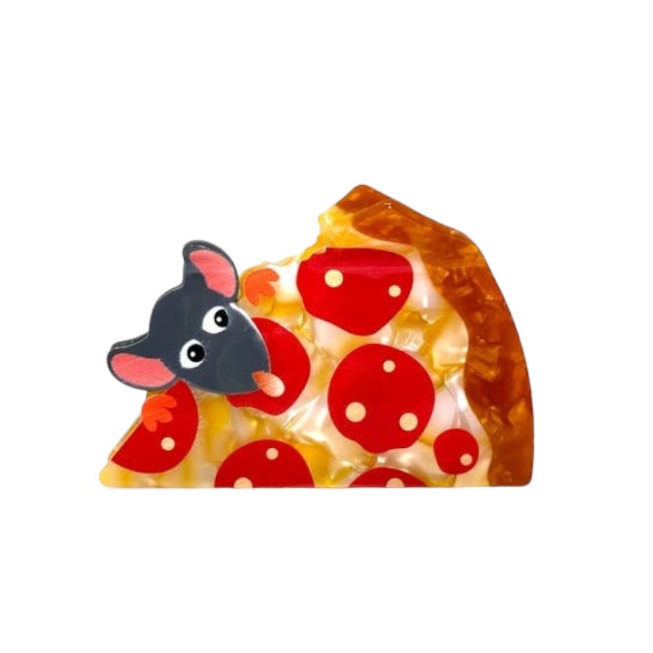 Pizza Rat Hair Clip