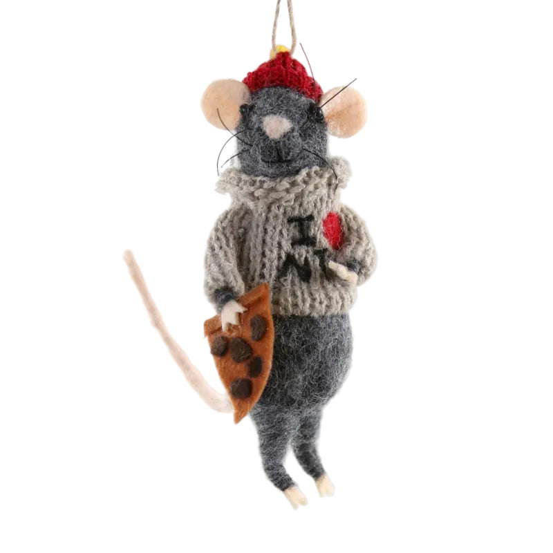 NYC Rat Felt Ornament