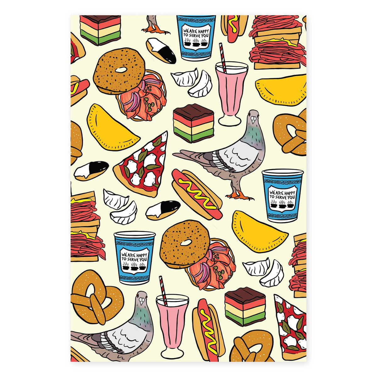 Nyc Pattern Postcard