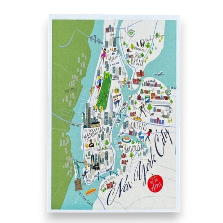 New York Map Postcard