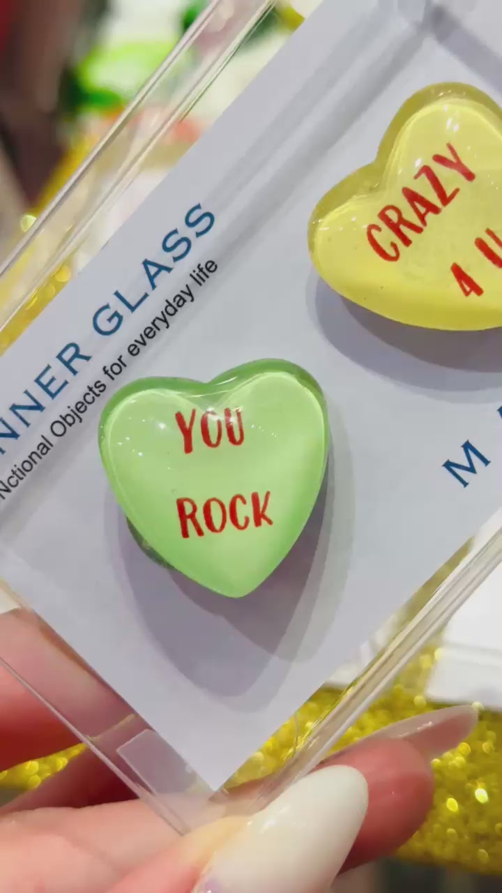 Load video: Glass Heart Magnets