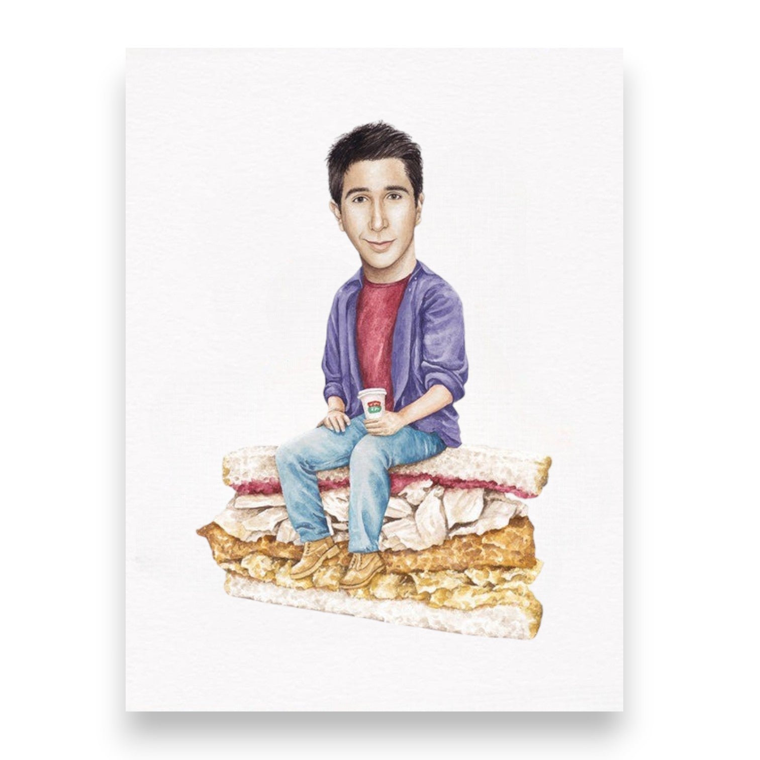 Ross Gellar On Sandwich Print
