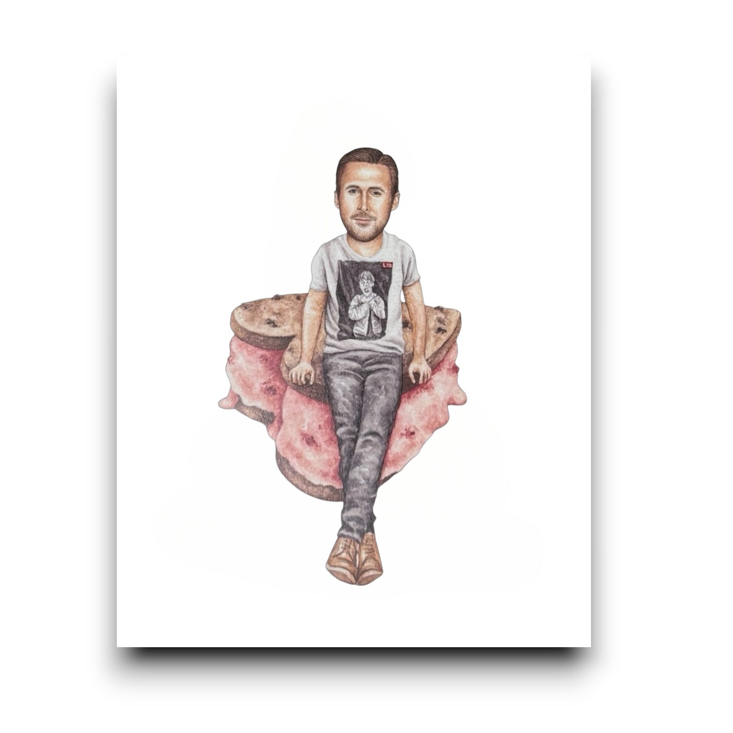 Ryan Gosling On Sandwich Print