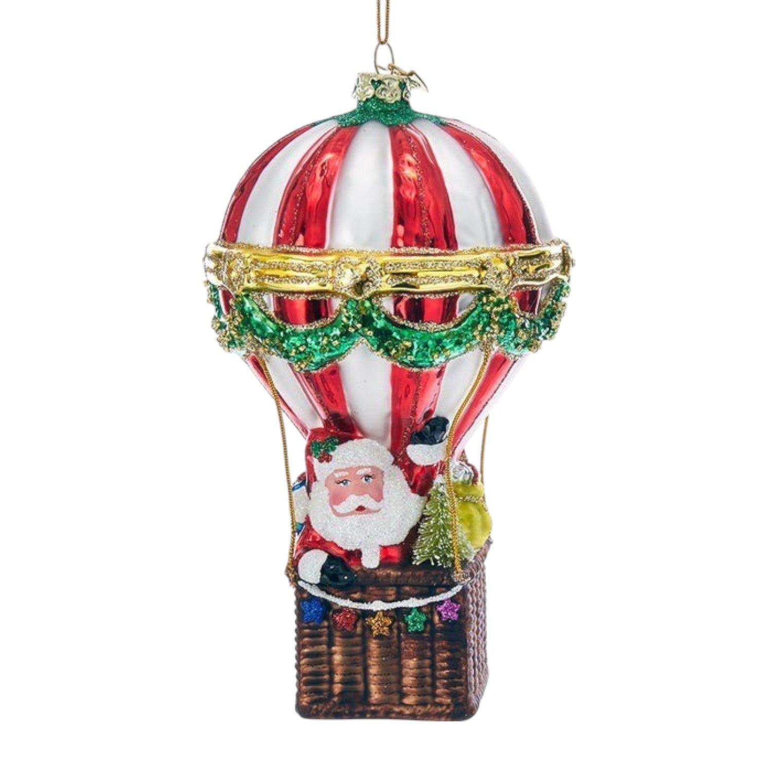 Santa Hot Air Balloon Ornament