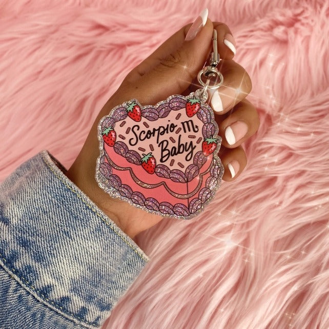Zodiac Cake Keychain