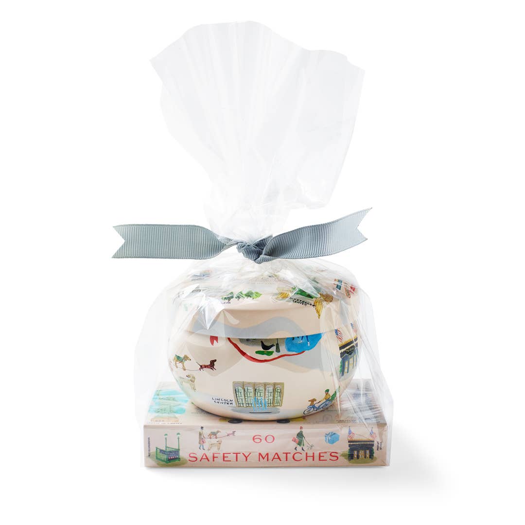 Holiday In New York Tin Candle And Match Set