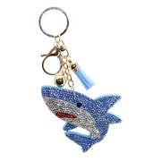 Rhinestone Shark Keychain