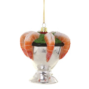 Shrimp Cocktail Silver Ornament