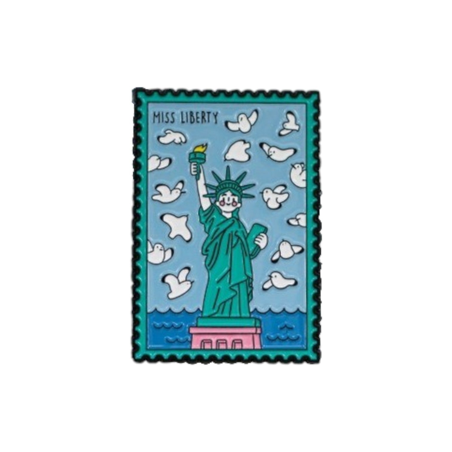 Statue Of Liberty Stamp Pin