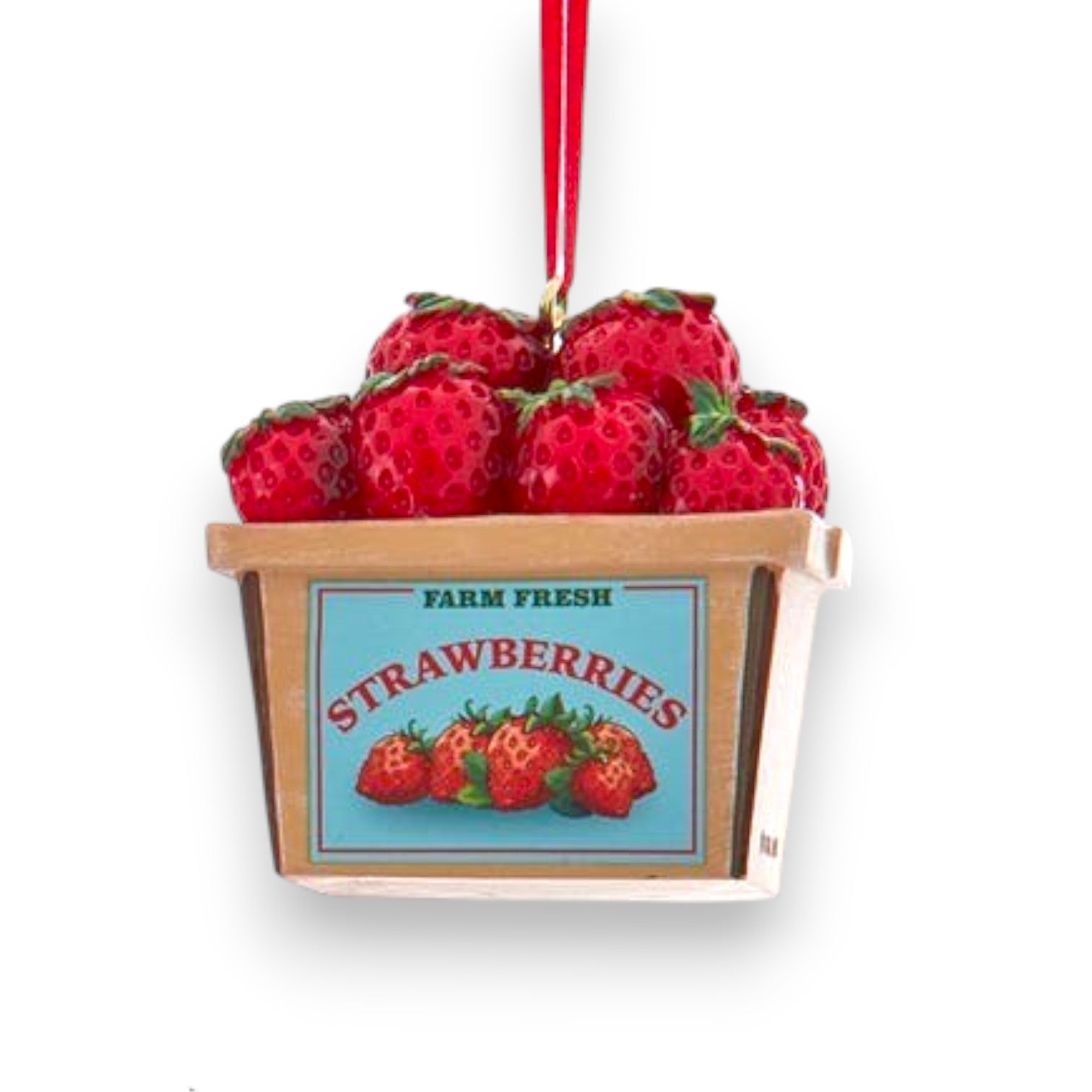 Strawberry Fruit Crate Ornament