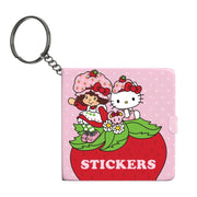 Strawberry Shortcake And Hello Kitty Sticker Book Keychain