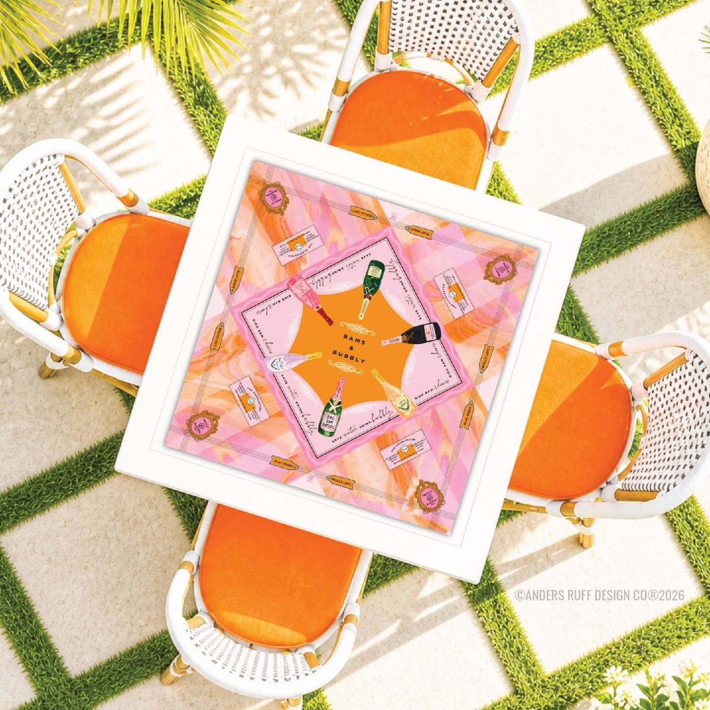Mahjong Mat Press For Champagne