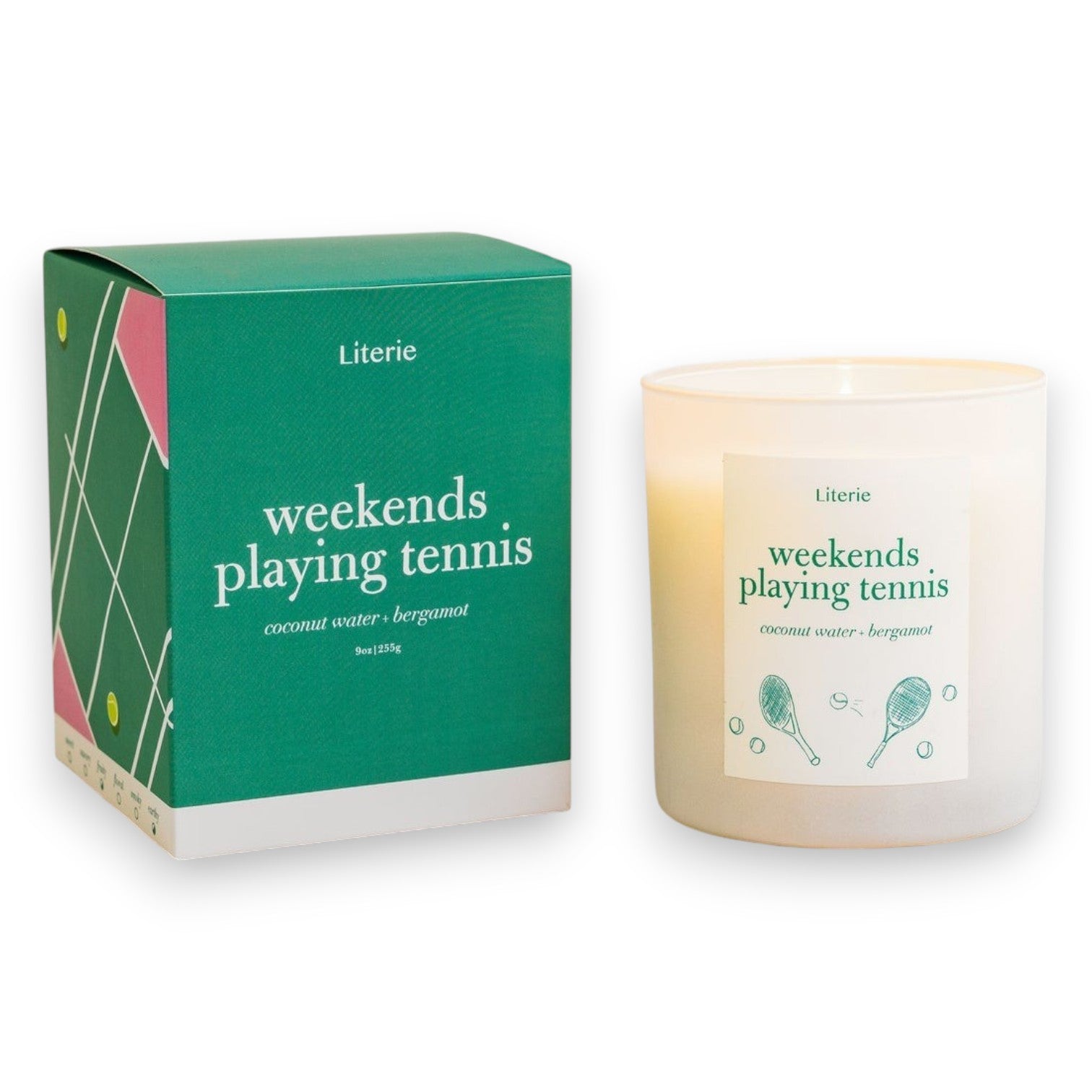 Weekend Playing Tennis Candle