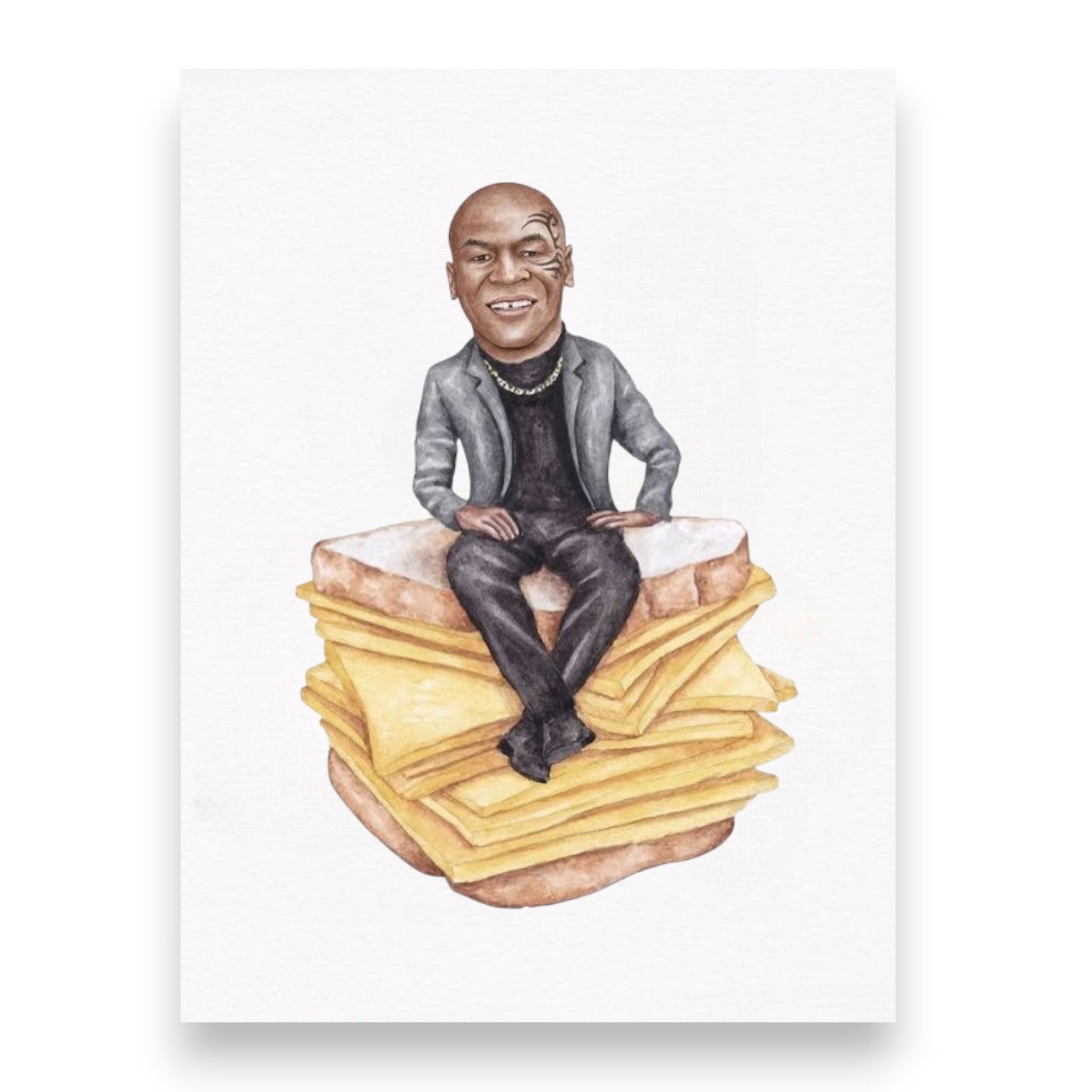 Mike Tyson On Sandwich Print