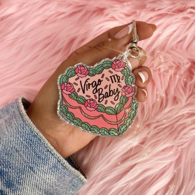 Zodiac Cake Keychain
