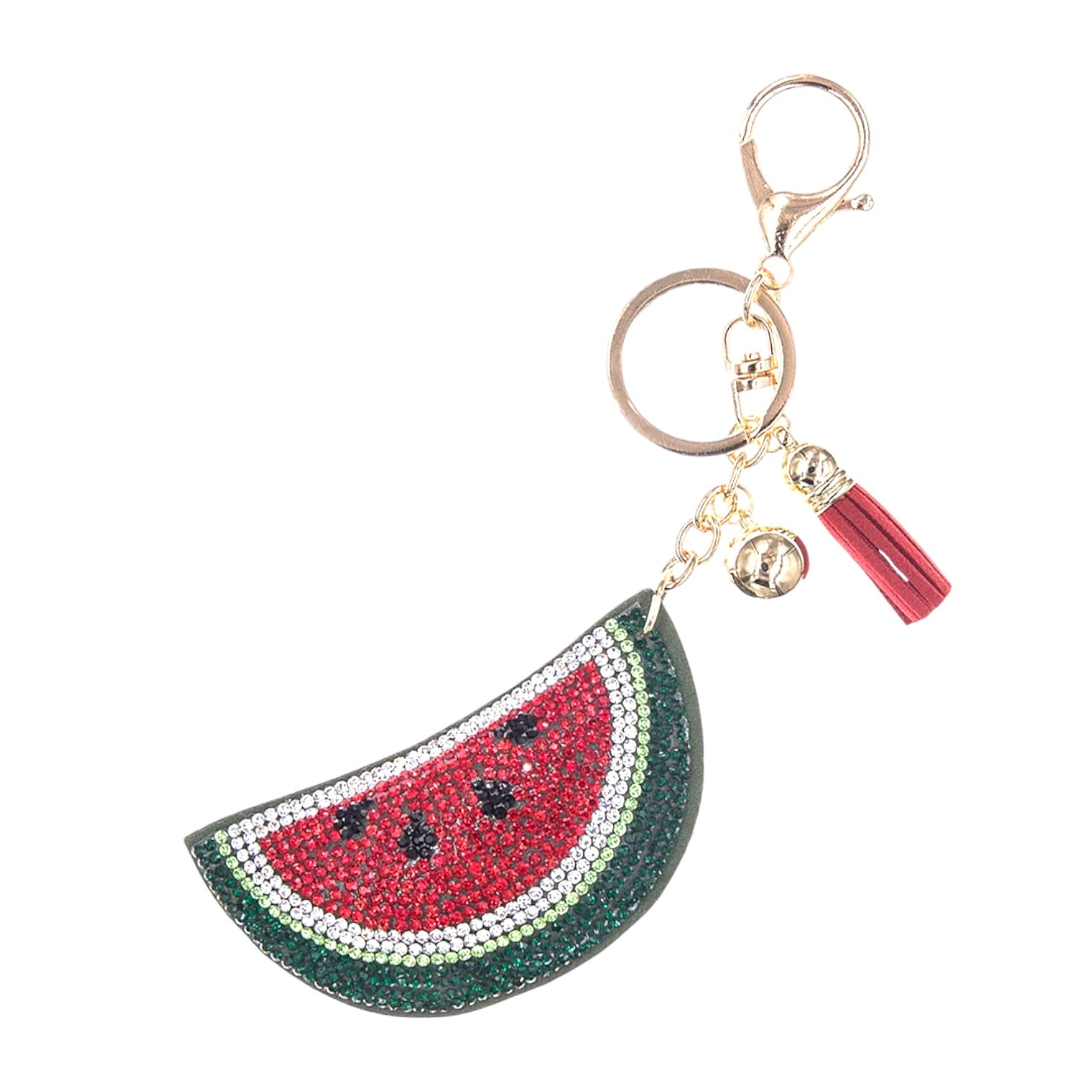 Rhinestone Watermelon Keychain