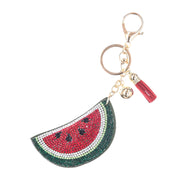 Rhinestone Watermelon Keychain