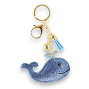 Rhinestone Whale Keychain