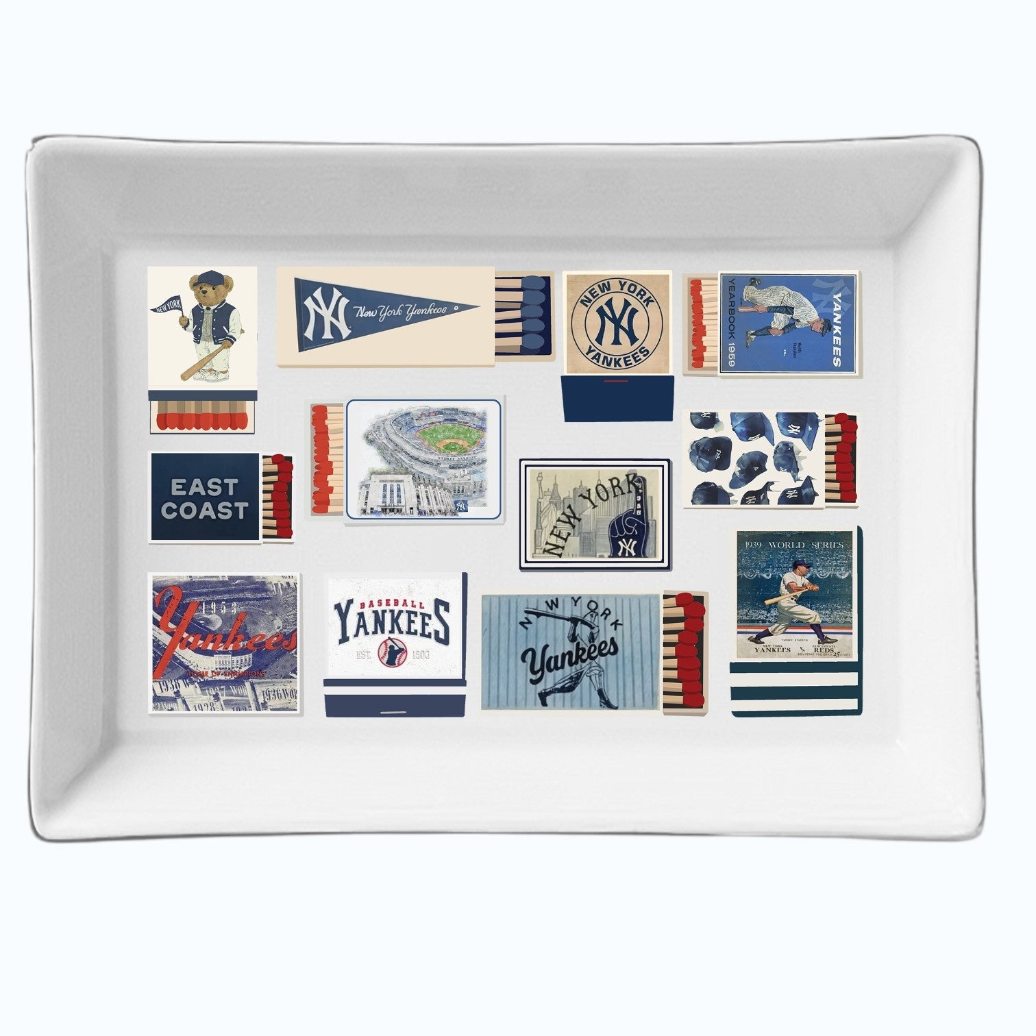 Yankees Matchbox Ceramic Tray
