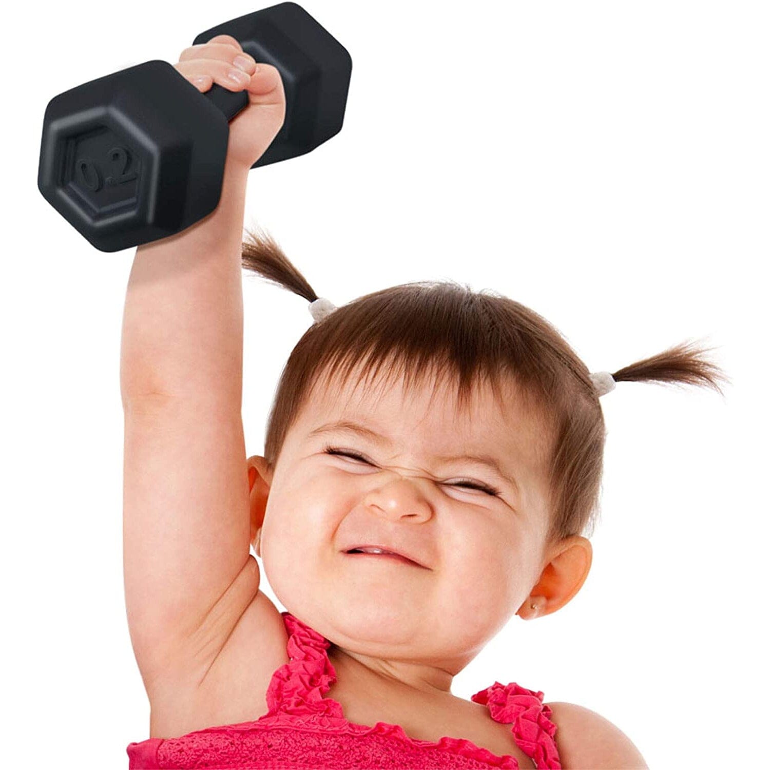 Dumbbell Buff Baby Rattle