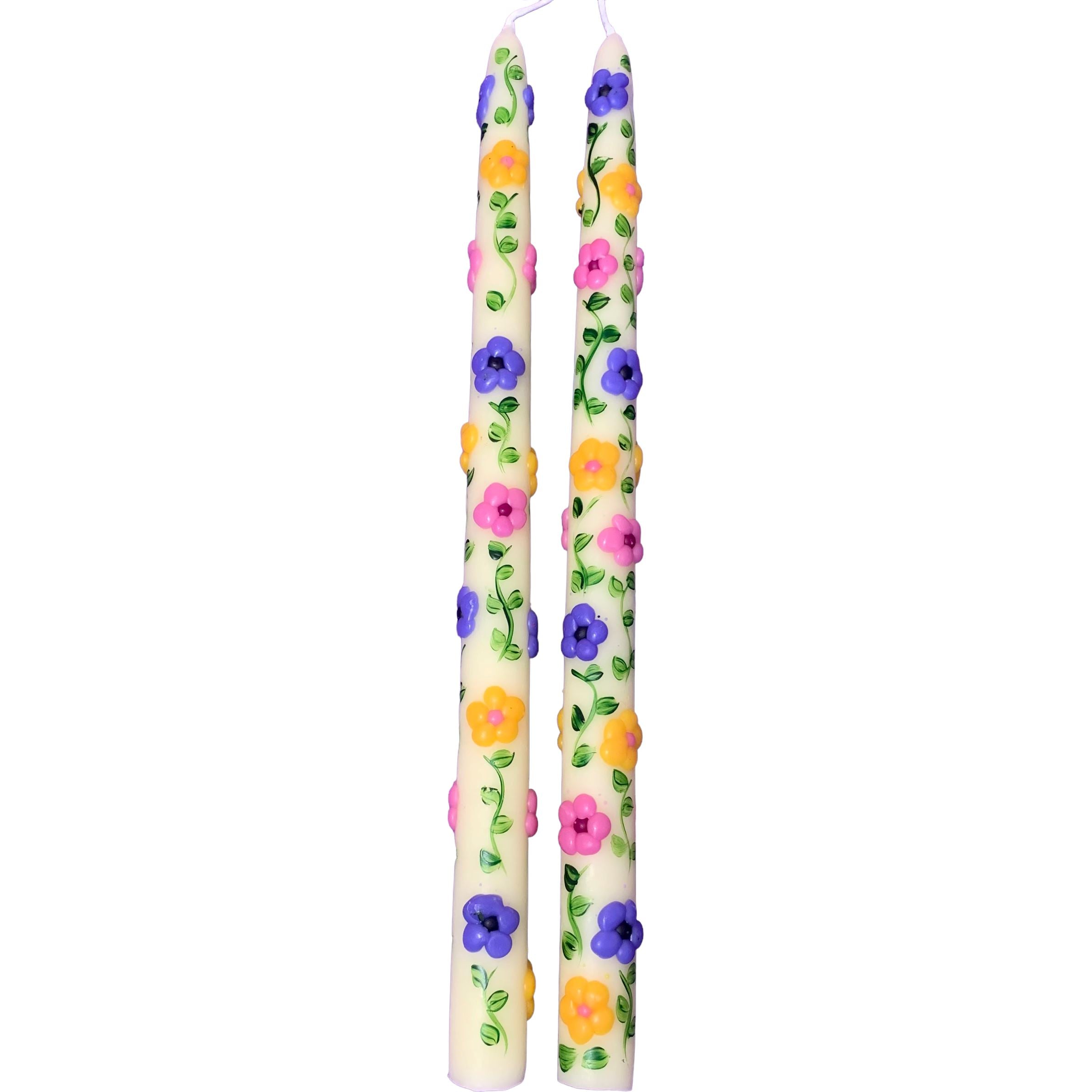 Garden Bloom Long Candle set