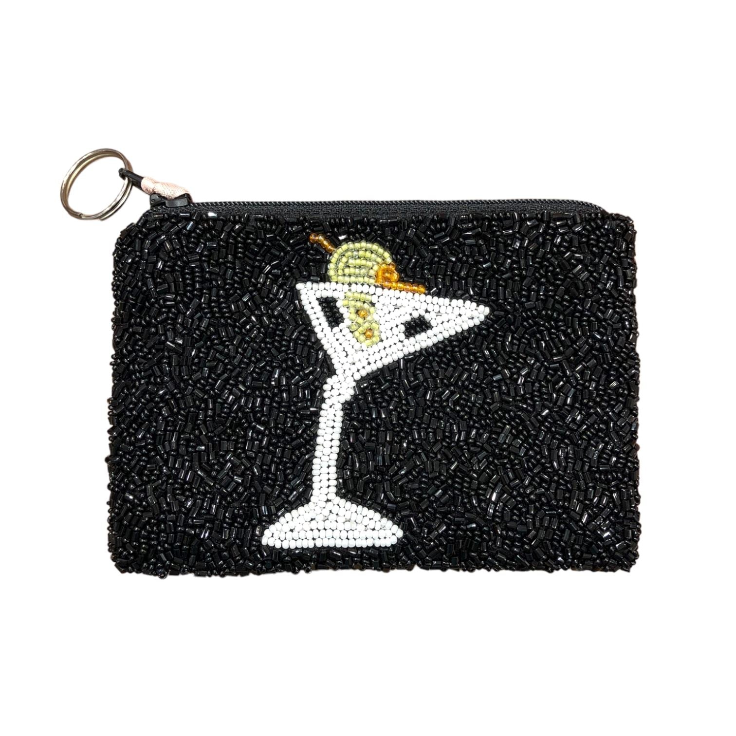 Martini Beaded Coin Purse